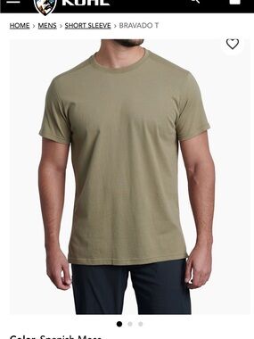 KUHL Bravado Short Sleeve Tee in Spanish Moss